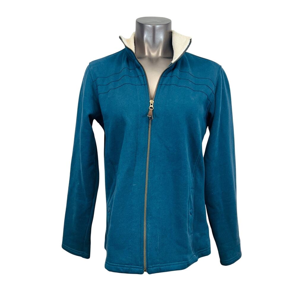 Columbia Women's Jacket Fleece Neck Full Zip Blue Size Large L